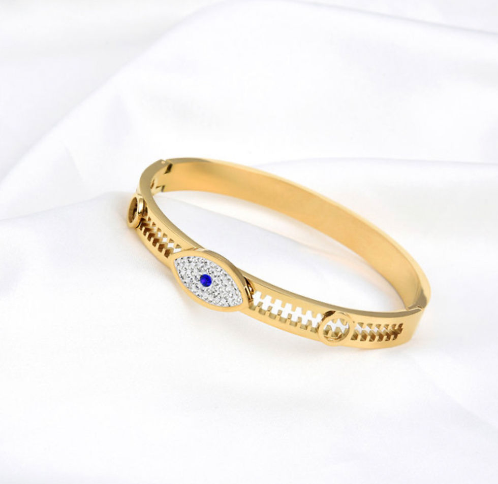 Thumbnail: Gold Plated Evil Eye Bracelet