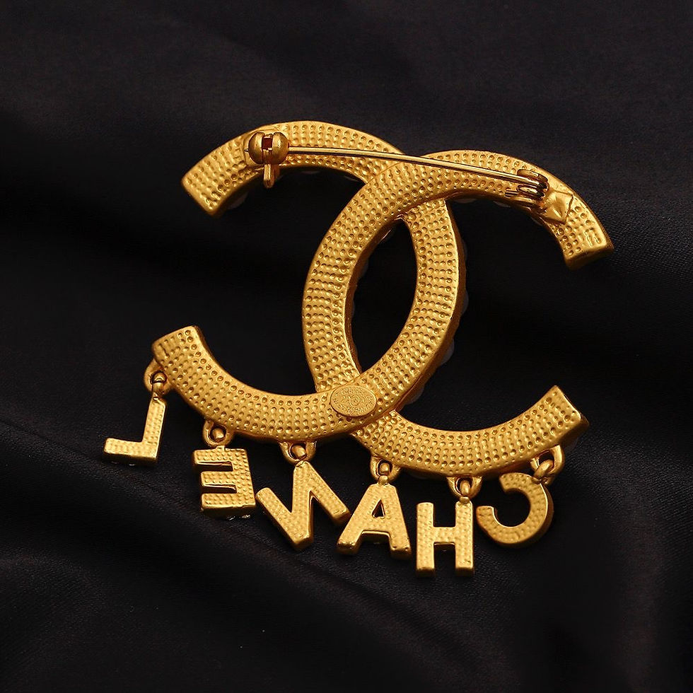 Thumbnail: Chanel Pearl Hanging Name Brooch