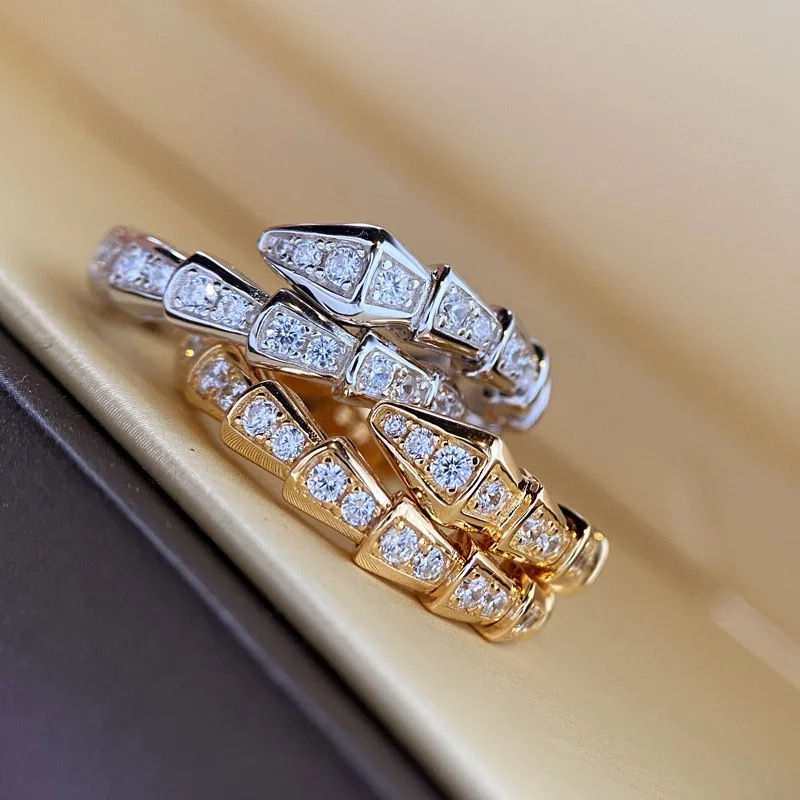 Thumbnail: Abstract Diamond Snake Ring