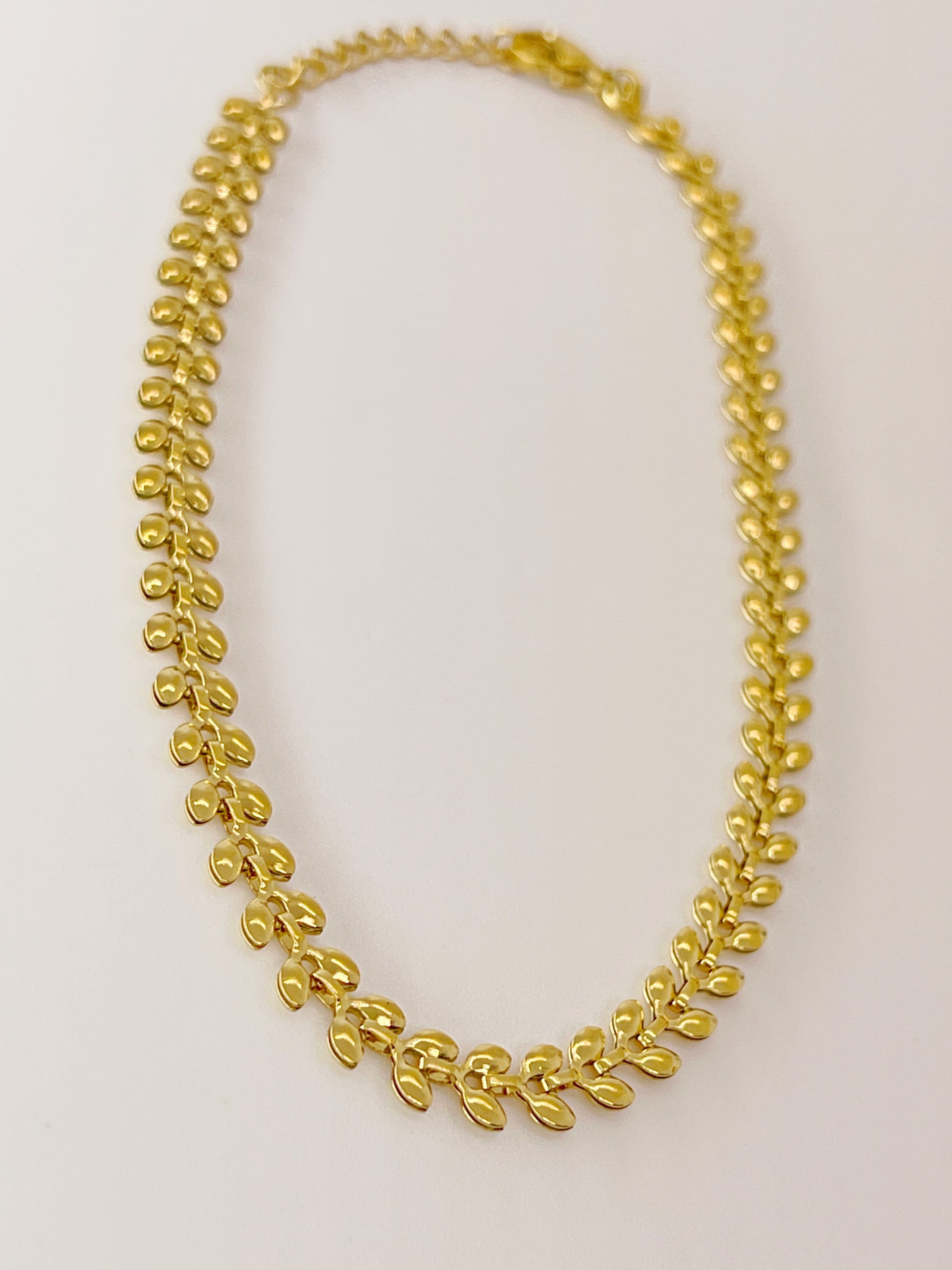 Plated Leafy Anklet 