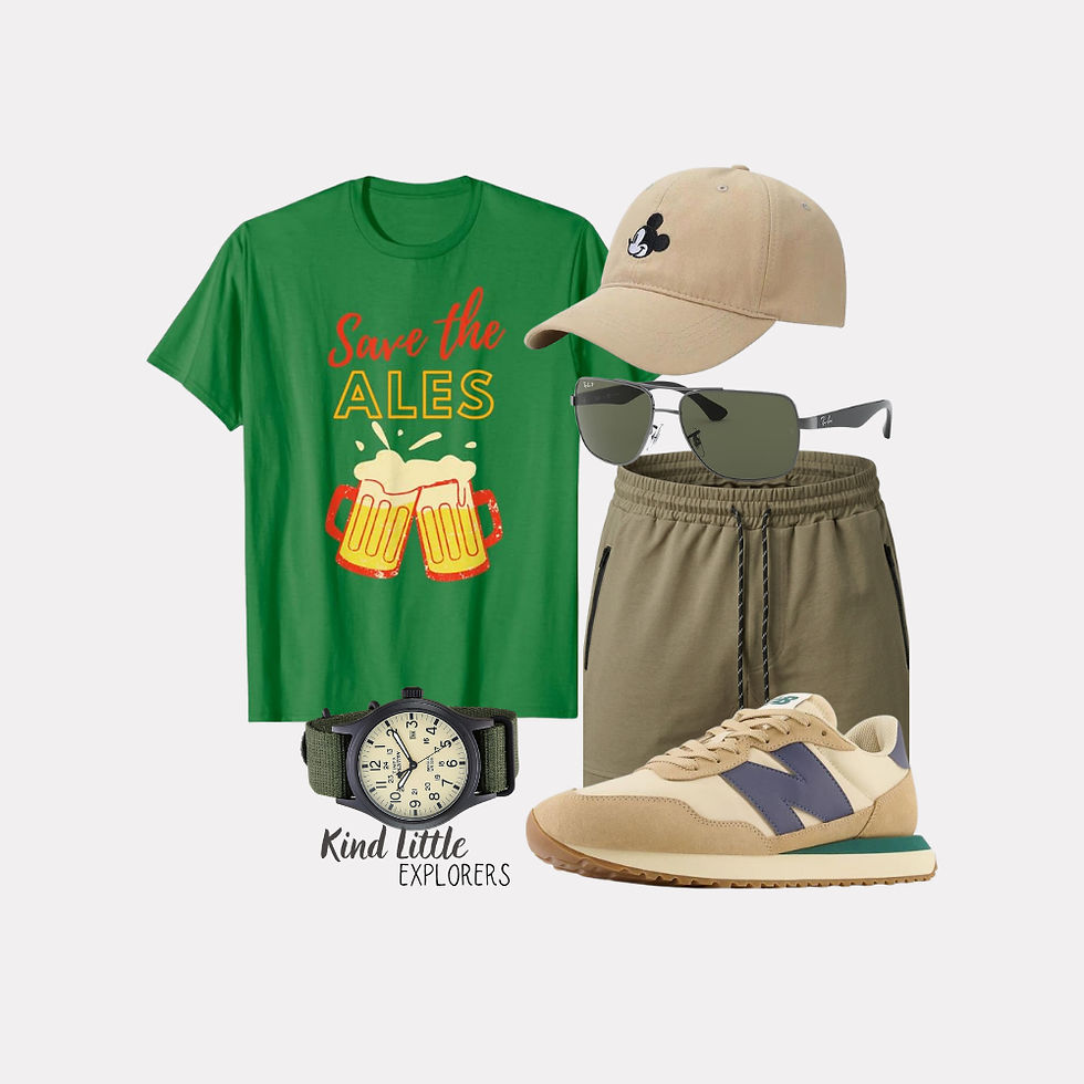 Men's St. Patrick's Day outfit idea for visiting Disney