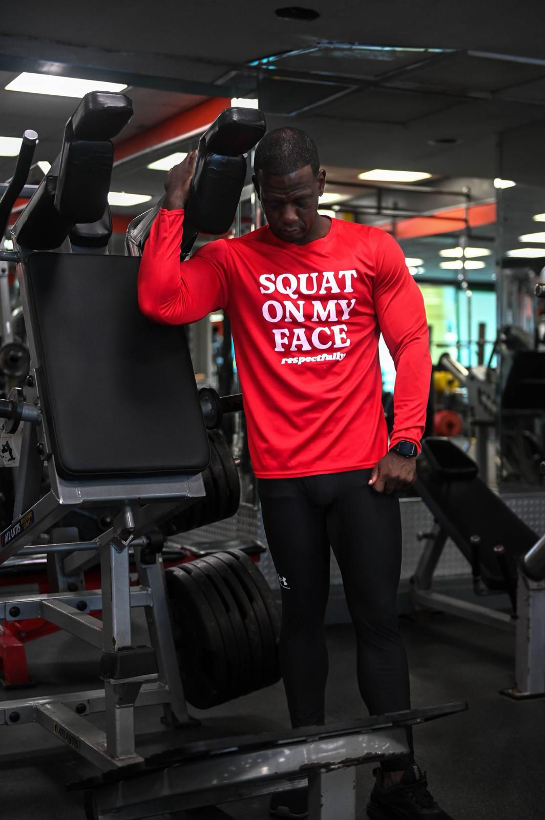 Red 'Squat On My Face' Tshirt