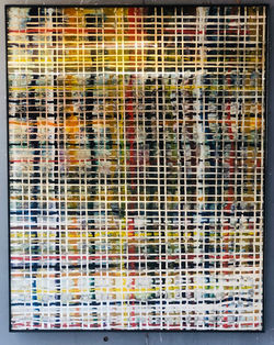 Color Grid 31 x 39 -Eglomise' w Reflective Elements