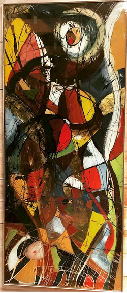 Der Krähe 2019- 36X84 Eglomise' w Reflective Elements