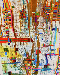 Derrida's Dream- 2022- Quadriptych - 106 x 83 - Vere' Eglomise' w Reflective Elements