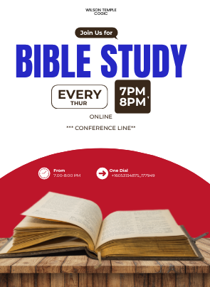 Food for the Soul "Bible Study" Every Thursday 7pm-8pm