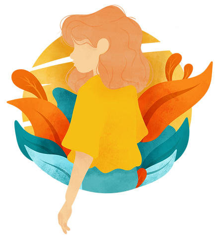 Illustration créée par Un Gribouillis SVP représentant Laurine la graphiste freelance