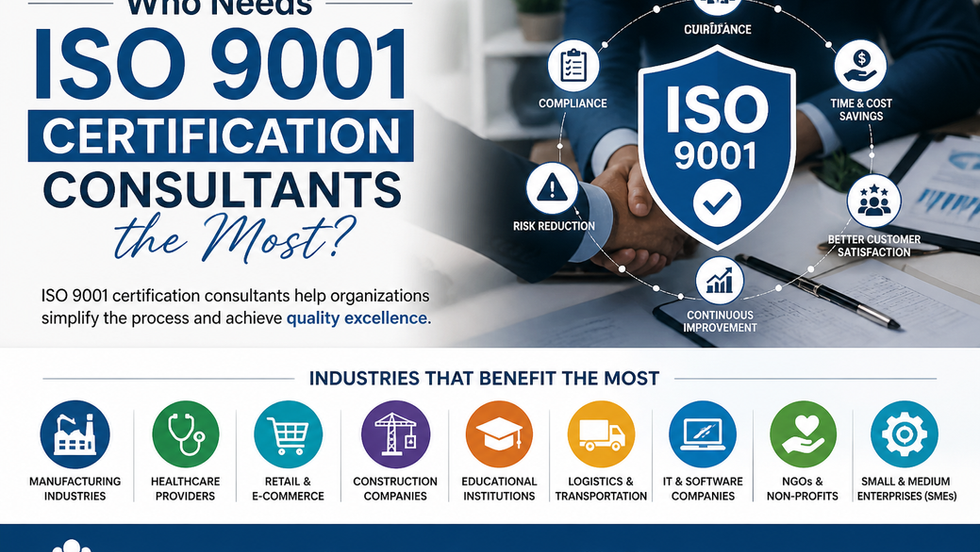 Who Needs ISO 9001 Certification Consultants the Most?
