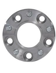 Close-up of Texan Wire Wheels forged steel adapter showcasing bolt pattern and hub-centric design