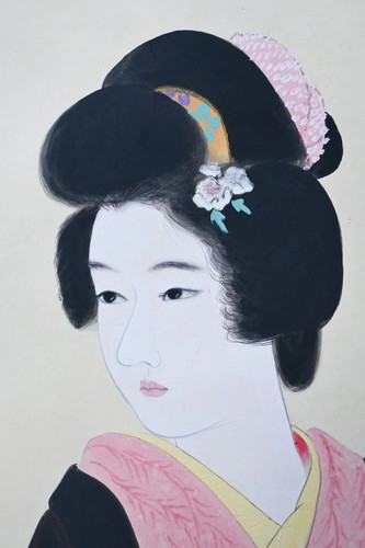 『先笄の彩り』　油彩肉筆画 先笄の彩り』油彩肉筆画