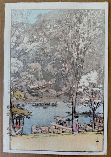 吉田博｢櫻八題 嵐山｣昭和10年（1935）作 自摺 | 川瀬巴水 木版画 販売