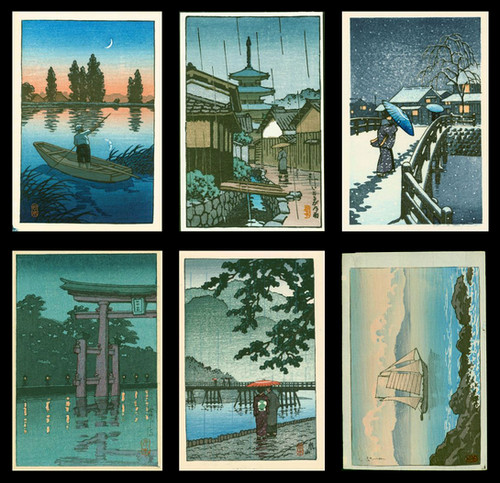 川瀬巴水「小判6作セット」 昭和5年(1930)~昭和11年(1936)作 | 川瀬巴 川瀬巴水「小判6作セット」 昭和5年(1930)~昭和11年(1936)作 | 川瀬巴