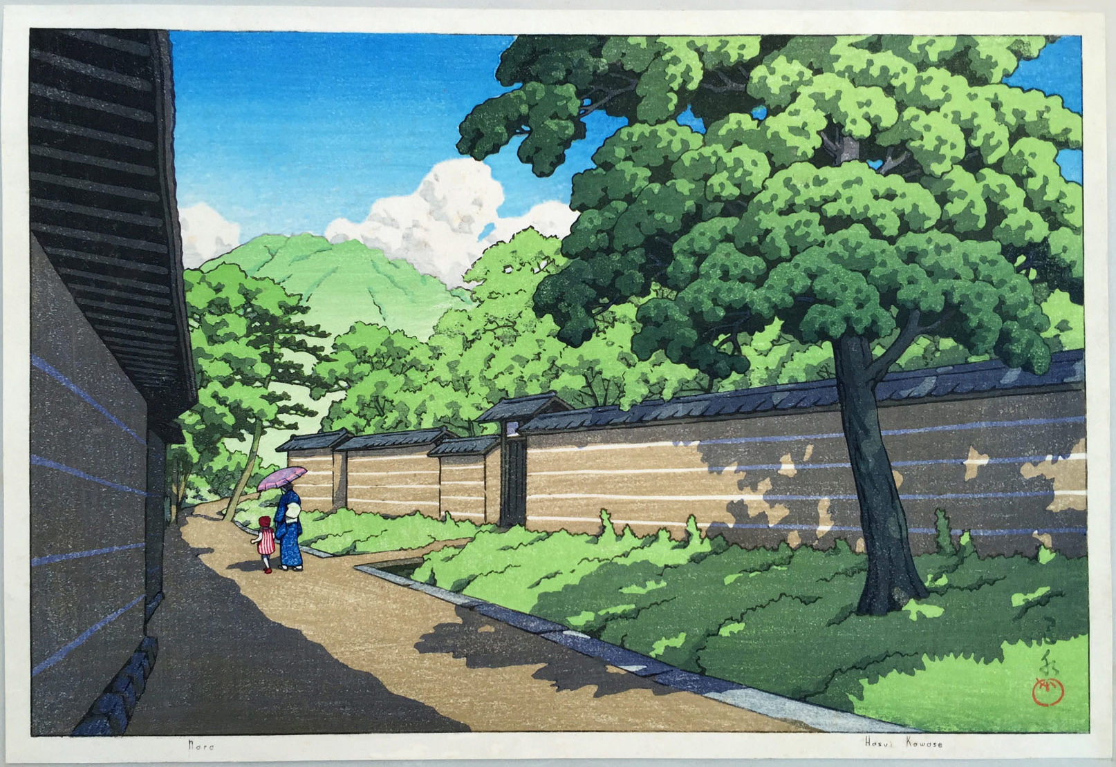 川瀬巴水「Nara」昭和27年（1952）作　初摺り木版画