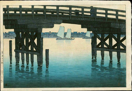 川瀬巴水「東京十二題 深川上の橋」大正9年（1920）作 夏 | 川瀬巴水