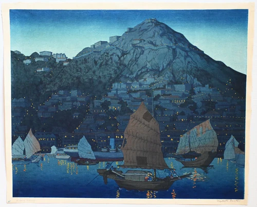 エリザベス・キース、【北京の夜景】、希少な額装用画集より、美品 エリザベス・キース、【北京の夜景】、希少な額装用画集より、美品