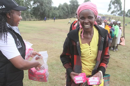 Woman with Hygiene Pack