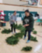 Volunteer Setup For Santa's Breakfast