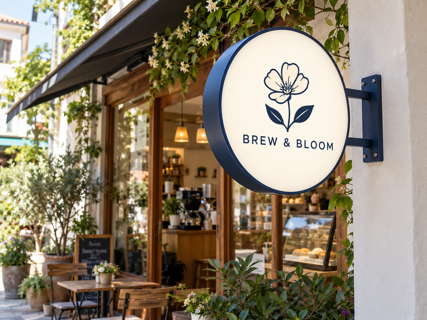 ป้ายไฟ / ตู้ไฟ / Light Box · BREW & BLOOM