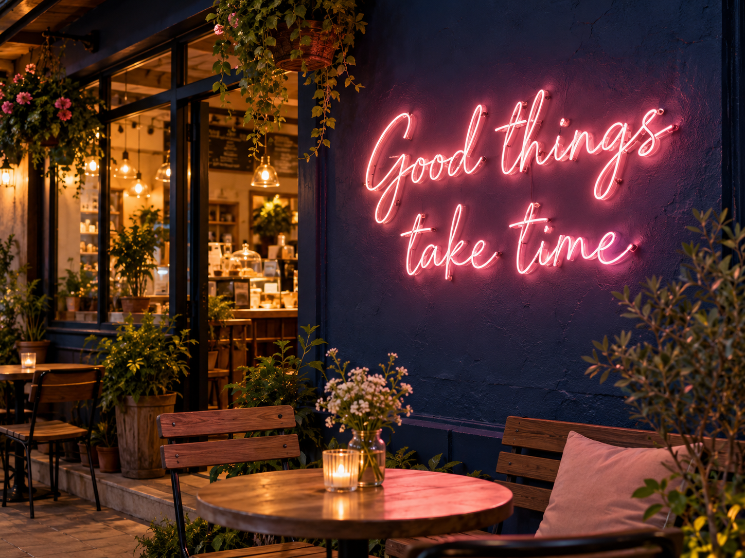 นีออนไลท์ / LED Neon Flex · Good things take time