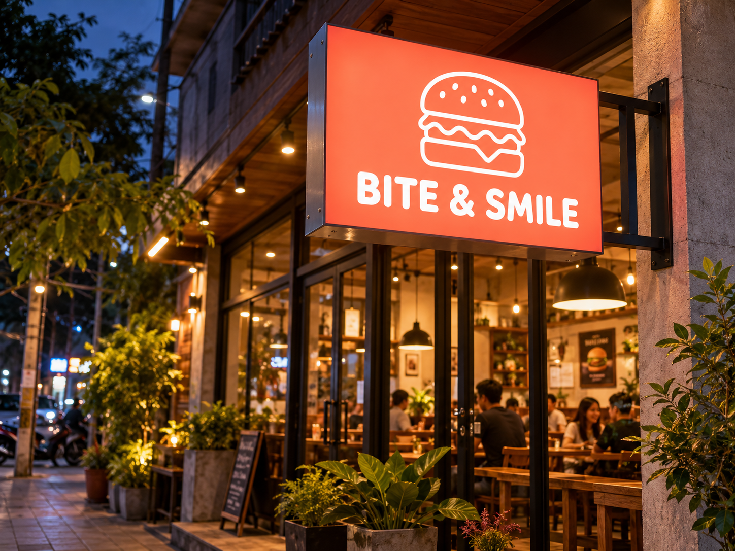 ป้ายไฟ / ตู้ไฟ / Light Box · BITE & SMILE