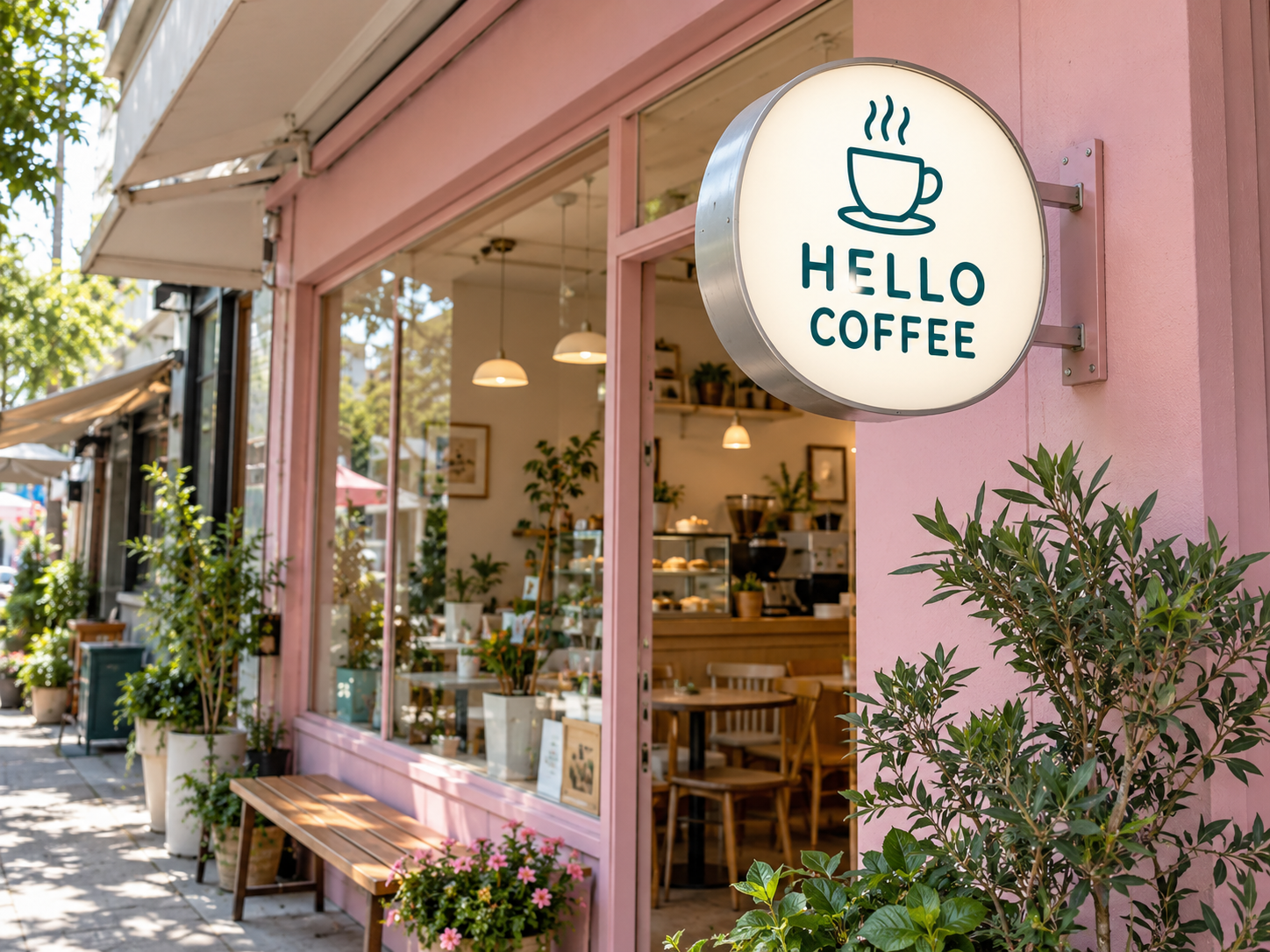 ป้ายไฟ / ตู้ไฟ / Light Box · HELLO COFFEE