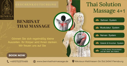 Benrisat Thai Massage offers Thai Solution Massage 4+1 for your health.