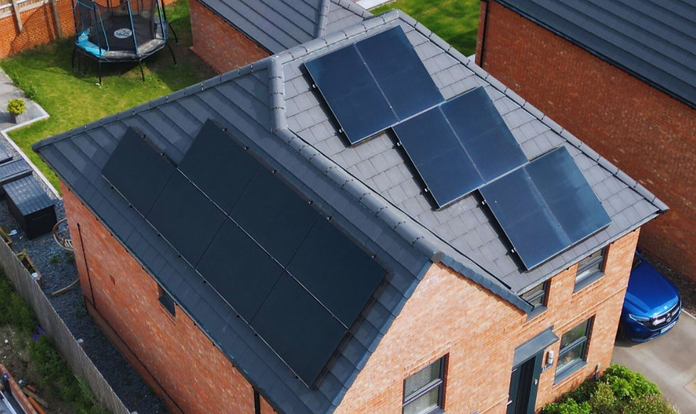 13 AIKO Neostar 455W N-Type all-black solar panels installed in Milton Keynes