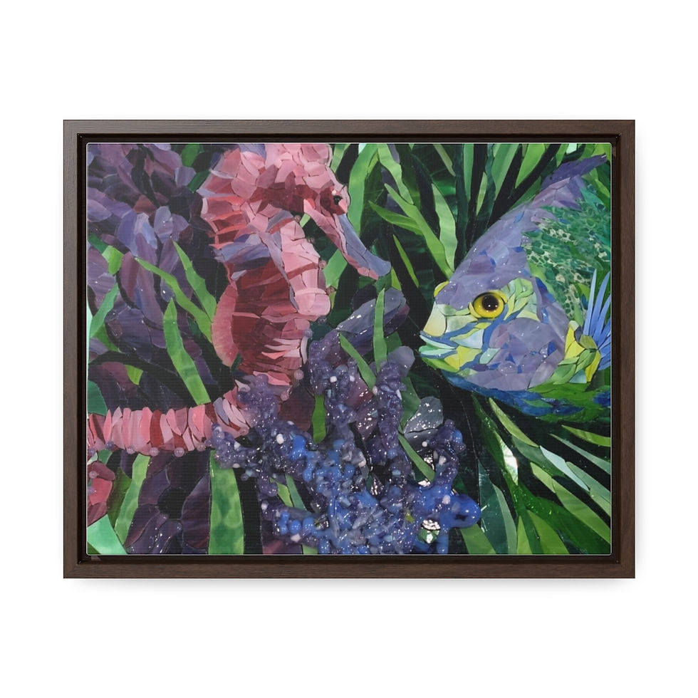 Sea Horse - Horizontal Framed Premium Gallery Wrap Canvas