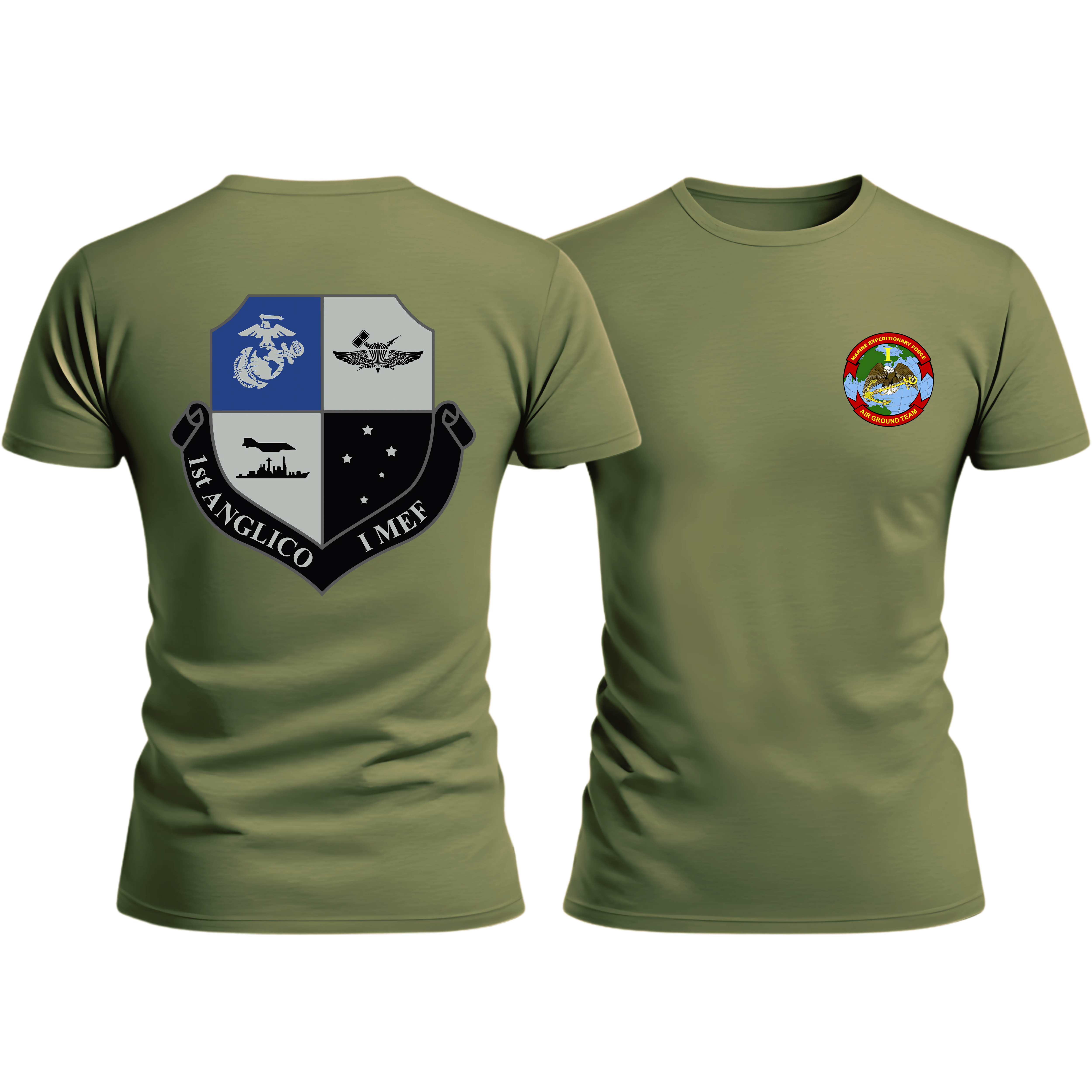 1st ANGLICO (1st Air Naval Gunfire Liaison Company), I MEF, Marine Corps T-Shirt