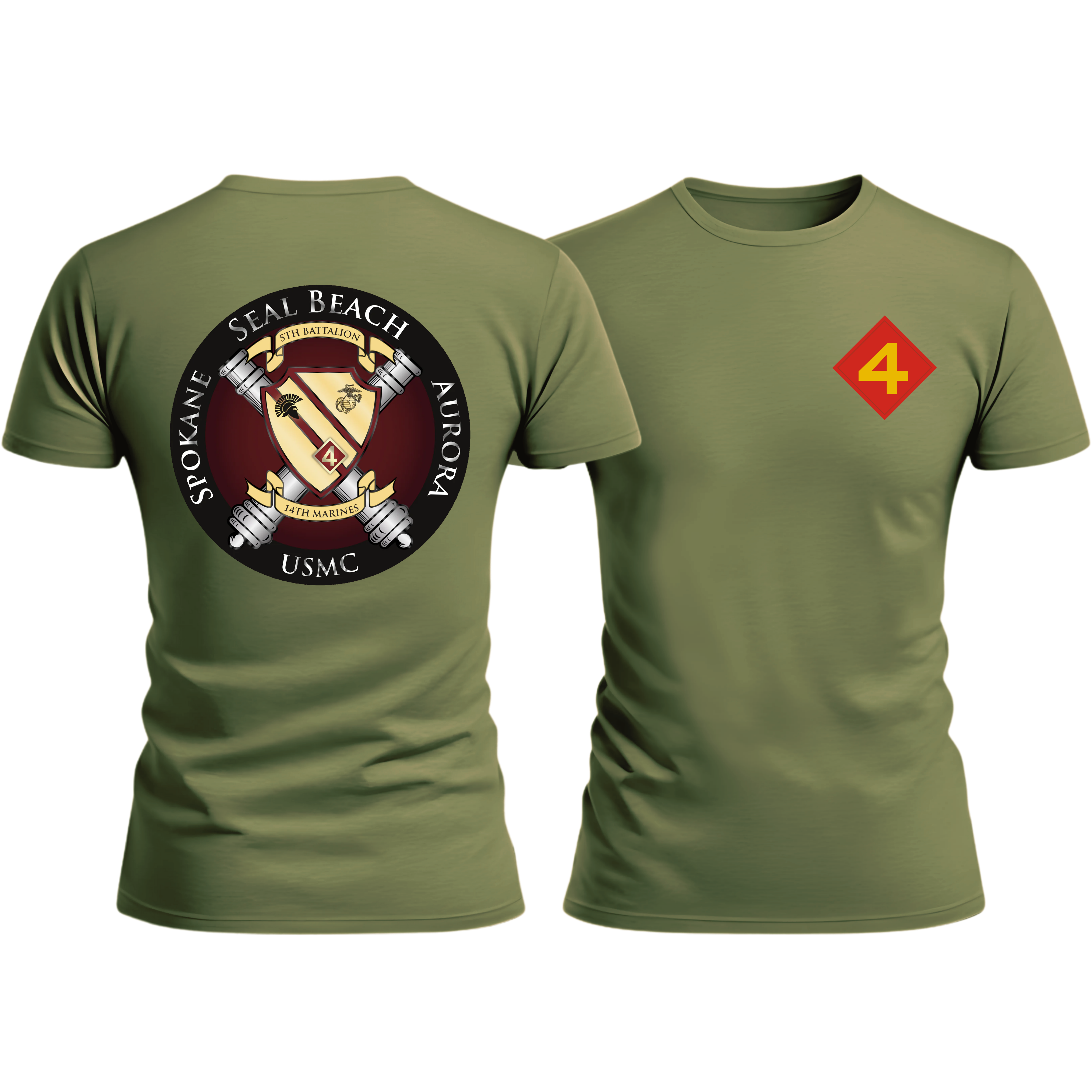 5/14 (SEAL BEACH), 4TH MAR DIV, Marine Corps T-Shirt
