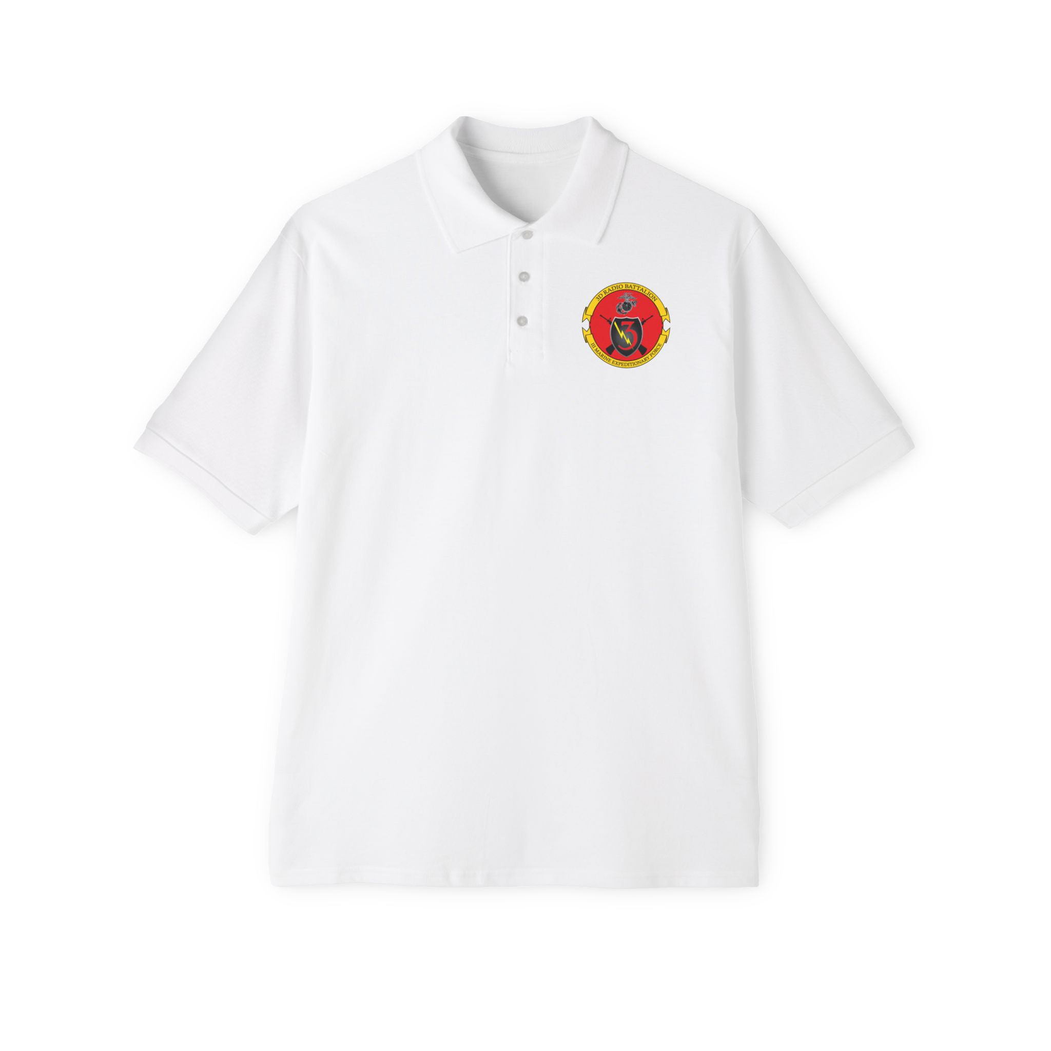 3D RADIO BN (3d Radio Battalion), USMC, Men's Piqué Polo