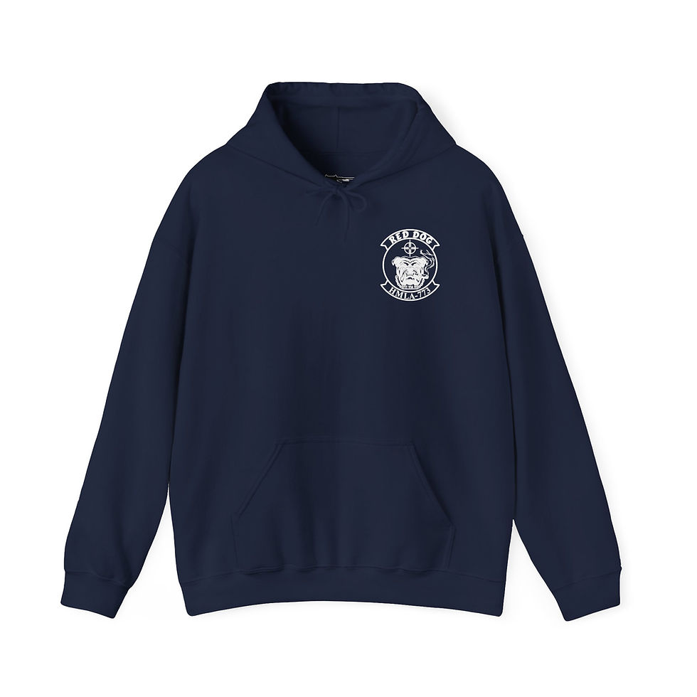 Thumbnail: RED DOG GUNNIN (HMLA-773), HMLA-773 CIGAR,  Marine Corps Hoodie