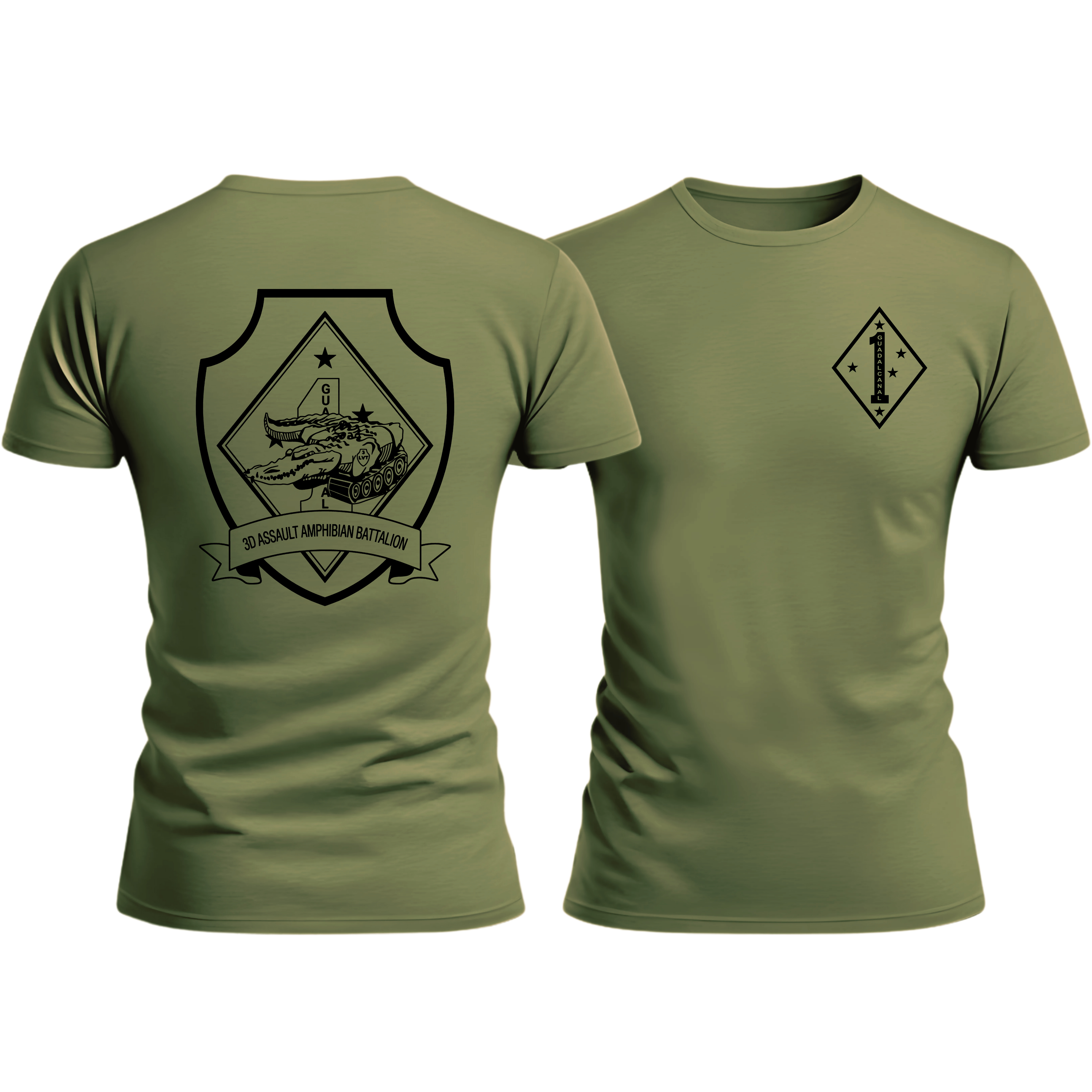 3D AA BN (3d Assault Amphibian Battalion), 1ST MAR DIV, Marine Corps T-Shirt