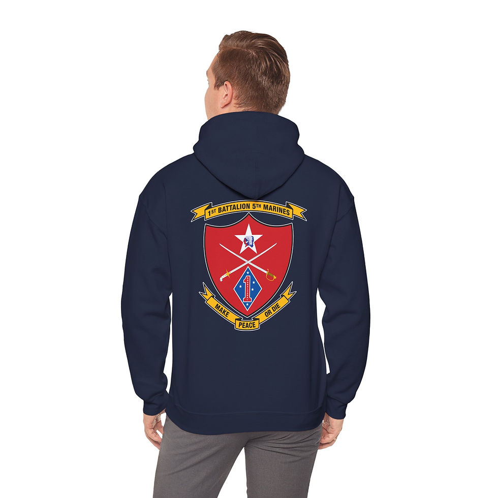 Thumbnail: 1/5 (1st Battalion 5th Marines/1st Bn 5th Mar), 1ST MAR DIV, Marine Corps Hoodie