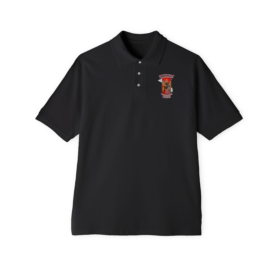 Thumbnail: RS LANSING (Recruiting Station Lansing), USMC, Men's Piqué Polo