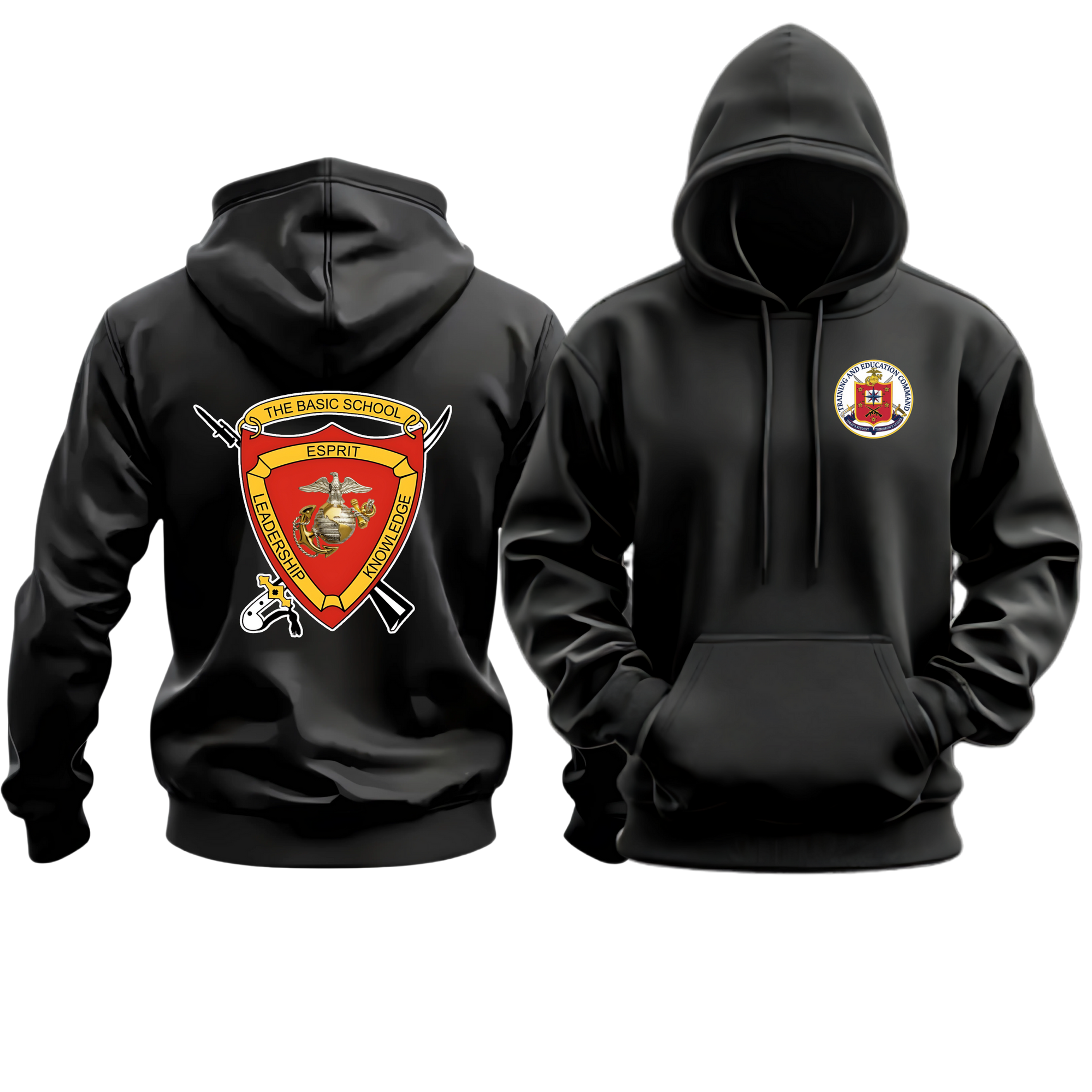 TBS (THE BASIC SCHOOL), TECOM, MARINE CORPS HOODIE