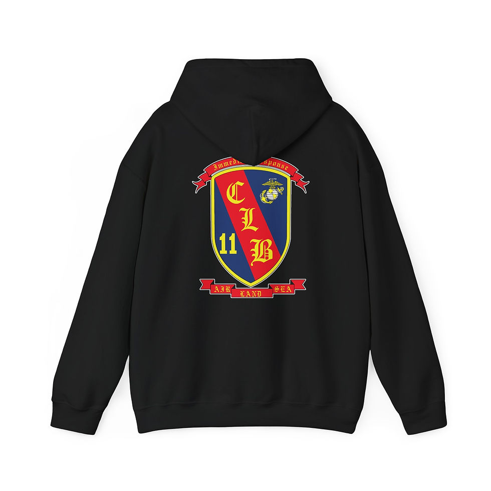 Thumbnail: CLB-11 (COMBAT LOGISTICS BATTALION 11), CLR-17, MARINE CORPS HOODIE