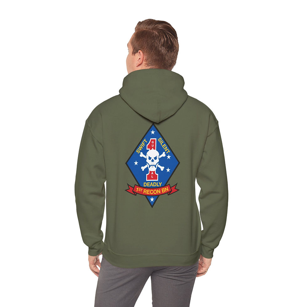 Thumbnail: 1ST RECON BN (1st Reconnaissance Battalion), 1ST RECON BN, Marine Corps Hoodie