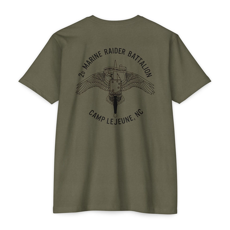 Thumbnail: 2D MRB (2d Marine Raider Battalion Tac) MARSOC, RAIDERS, Marine Corps T-Shirt