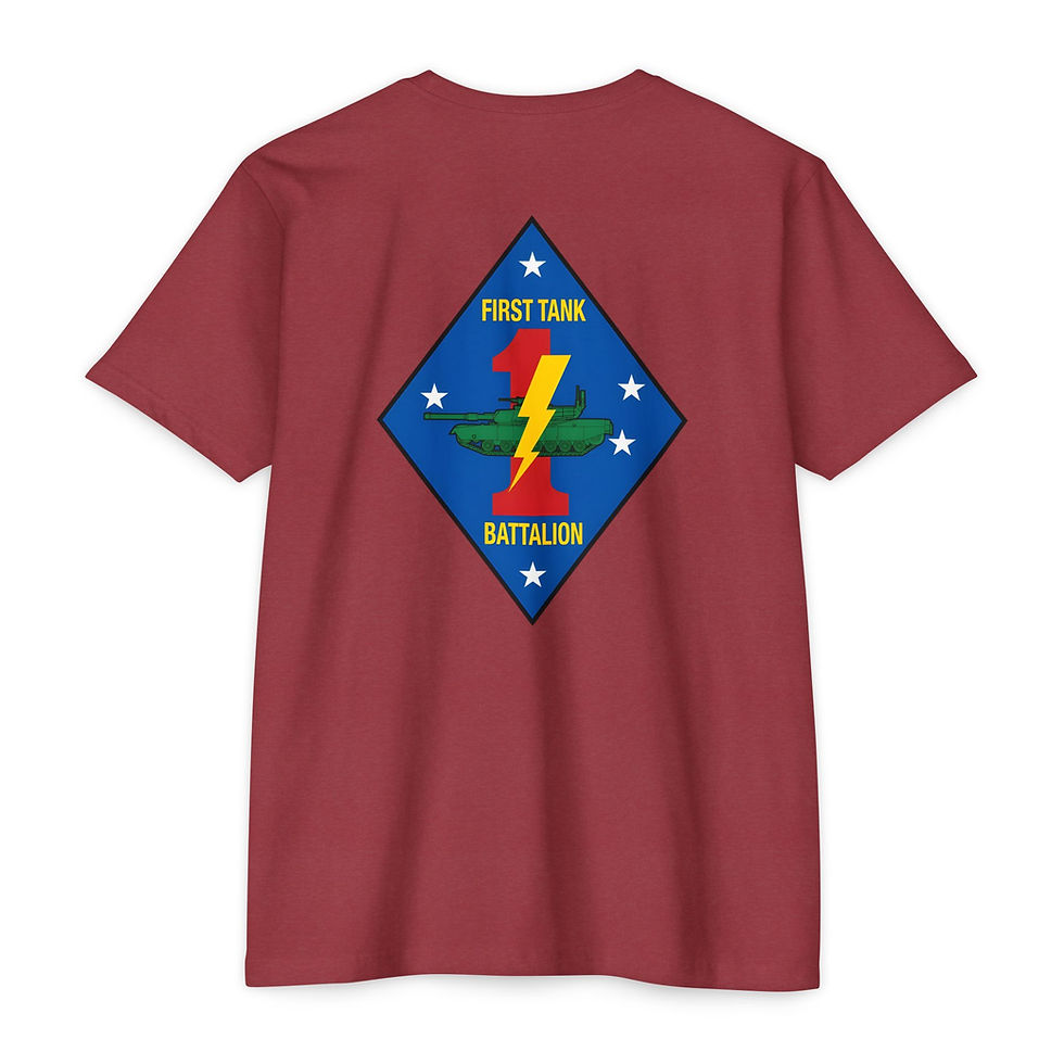 Thumbnail: 1ST TANKS (1st Tank Battalion), 1st Mar Div, Marine Corps T-Shirt 