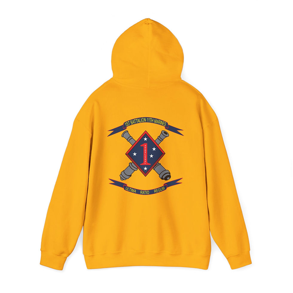 Thumbnail: 1/11 (1st Battalion 11th Mar/1st Bn 11th Mar), 1ST MAR DIV, Marine Corps Hoodie