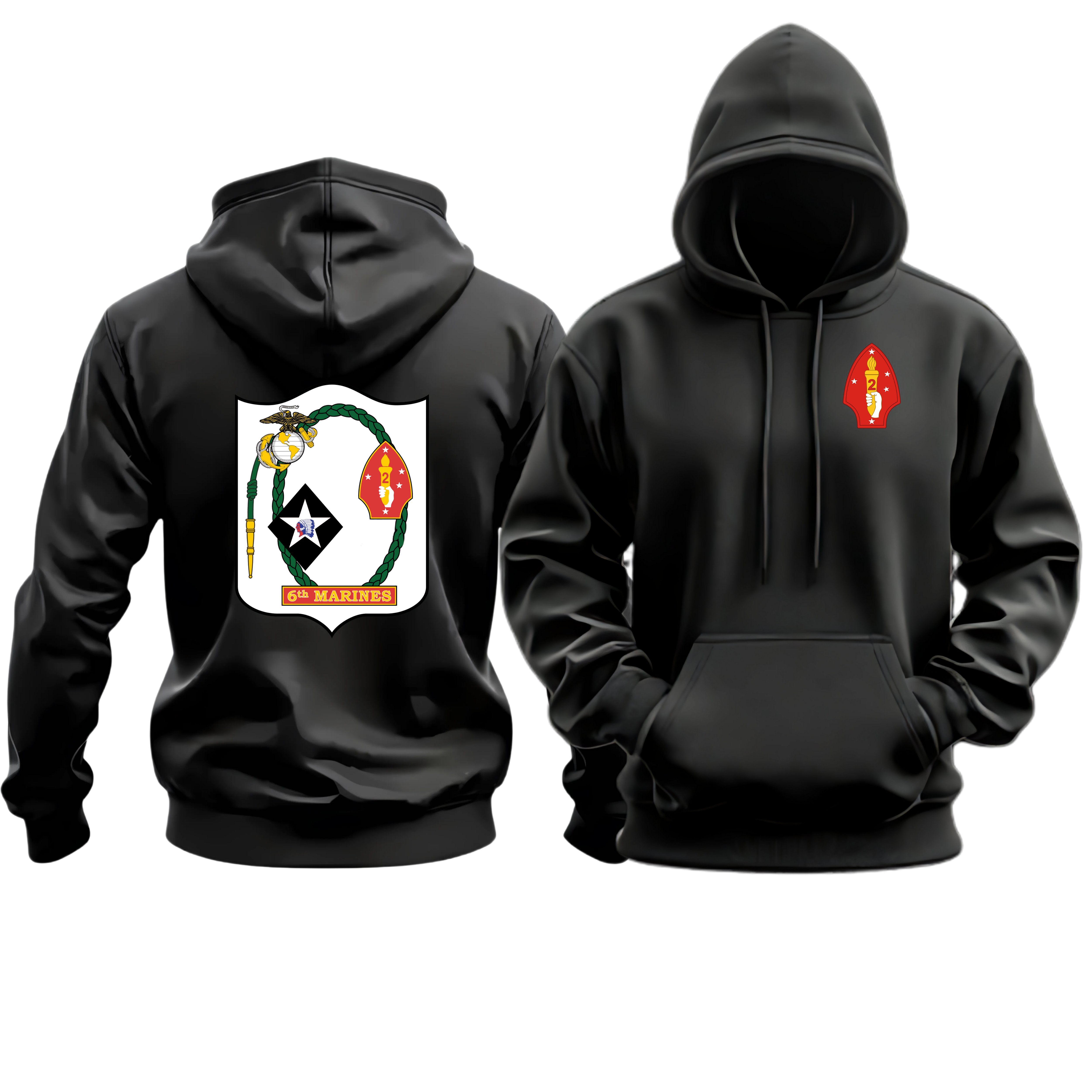 6TH MAR REG (6TH MARINE REGIMENT/6TH MARINES), 2D MAR DIV, MARINE CORPS HOODIE