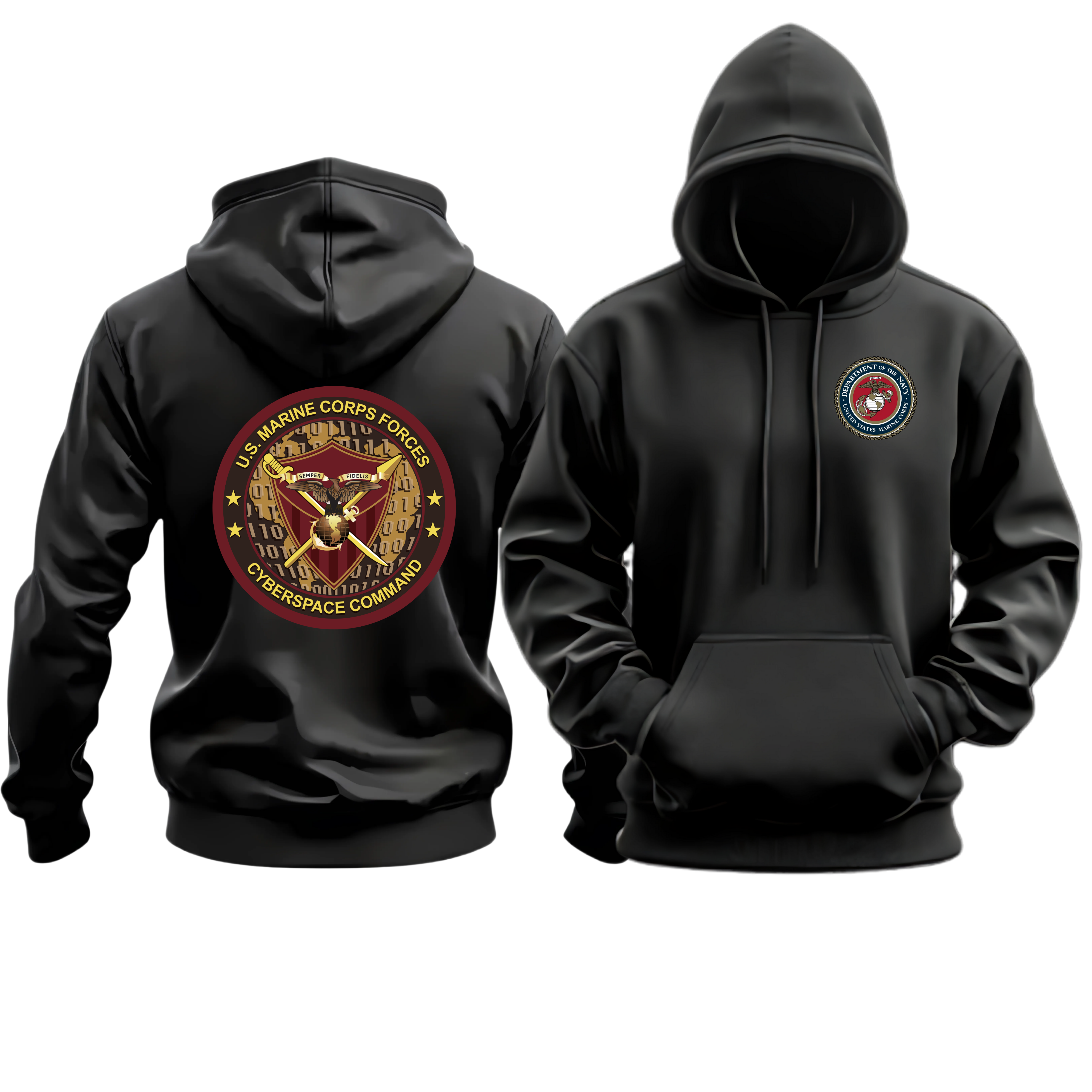 MARFORCYBER (MARINE CORPS FORCES CYBERSPACE COMMAND), USMC, MARINE CORPS HOODIE