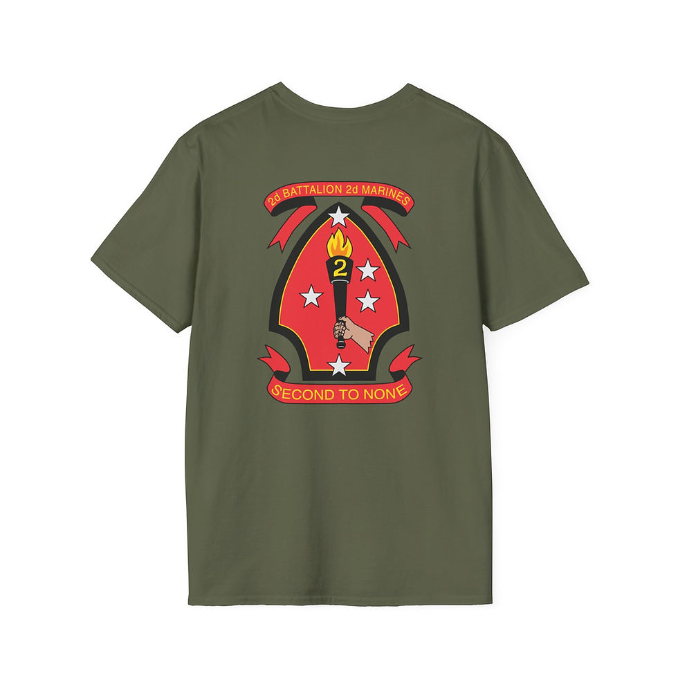 Thumbnail: 2/2 (2d Battalion 2d Marines Throwback), 2d Mar Div, Marine Corps T-Shirt
