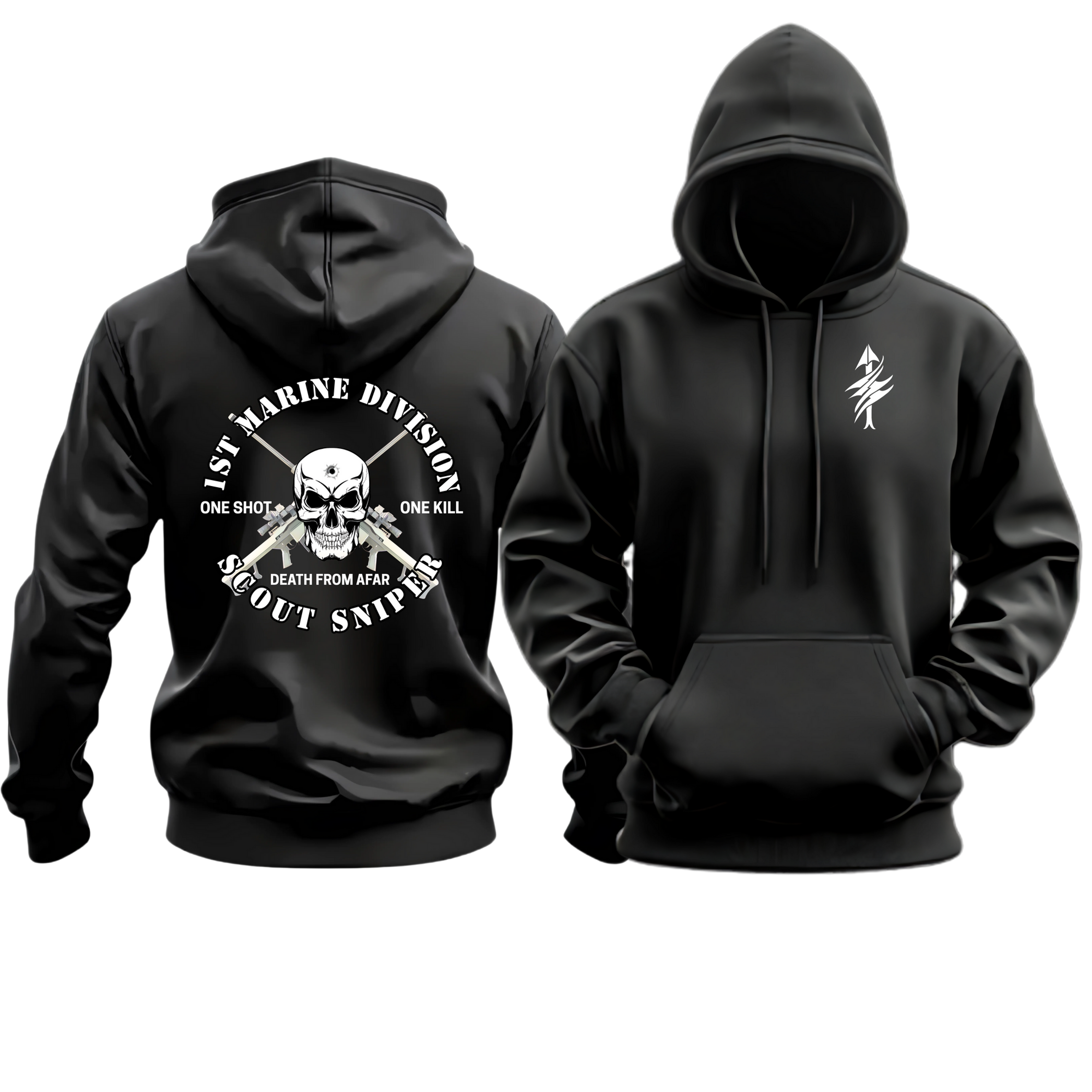 Scout Sniper Platoon (STA PLT/1st Mar Div), Scout Snipers, Marine Corps Hoodie