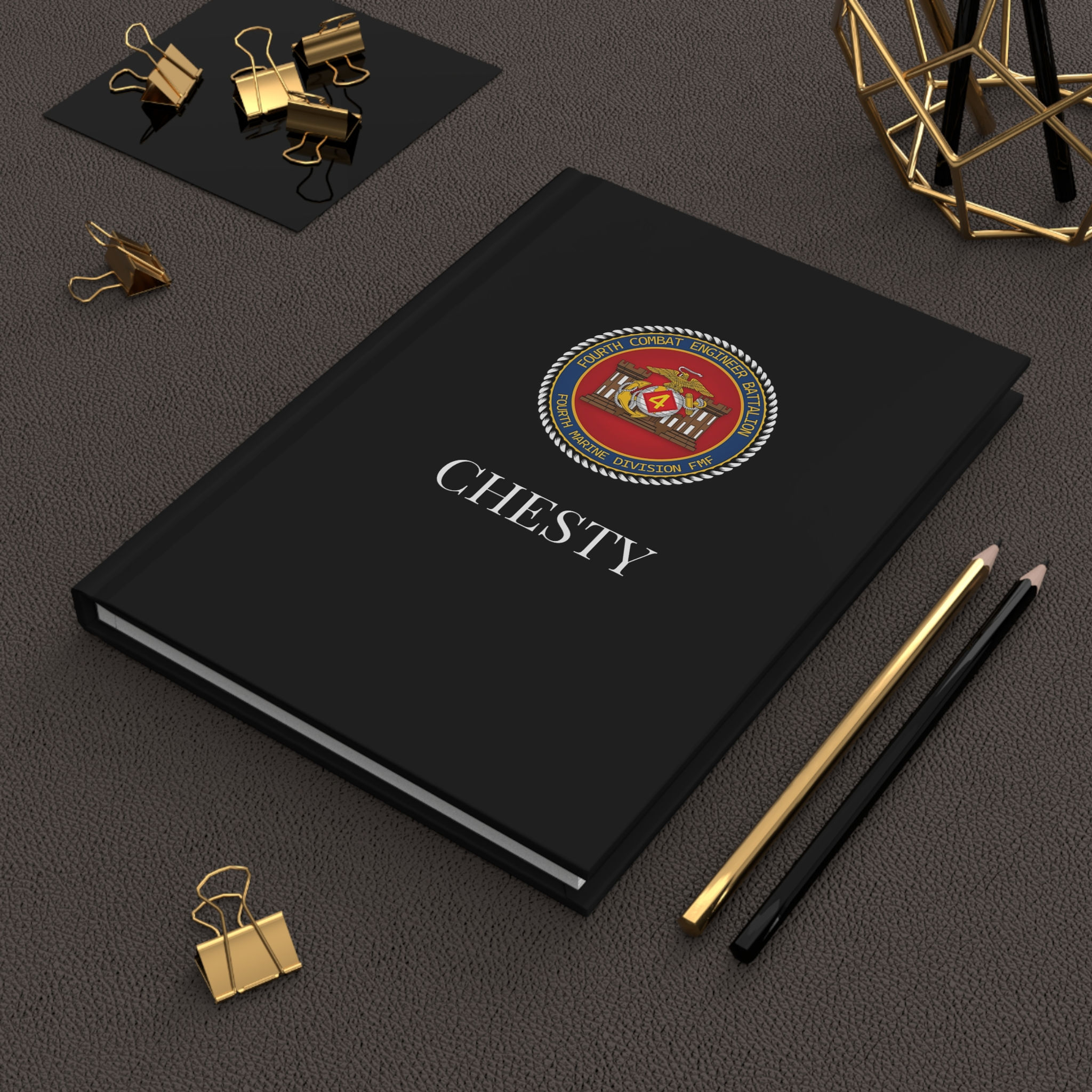 4TH CEB (4th Combat Engineer Battalion) Personalizable Hardcover Journal Matte
