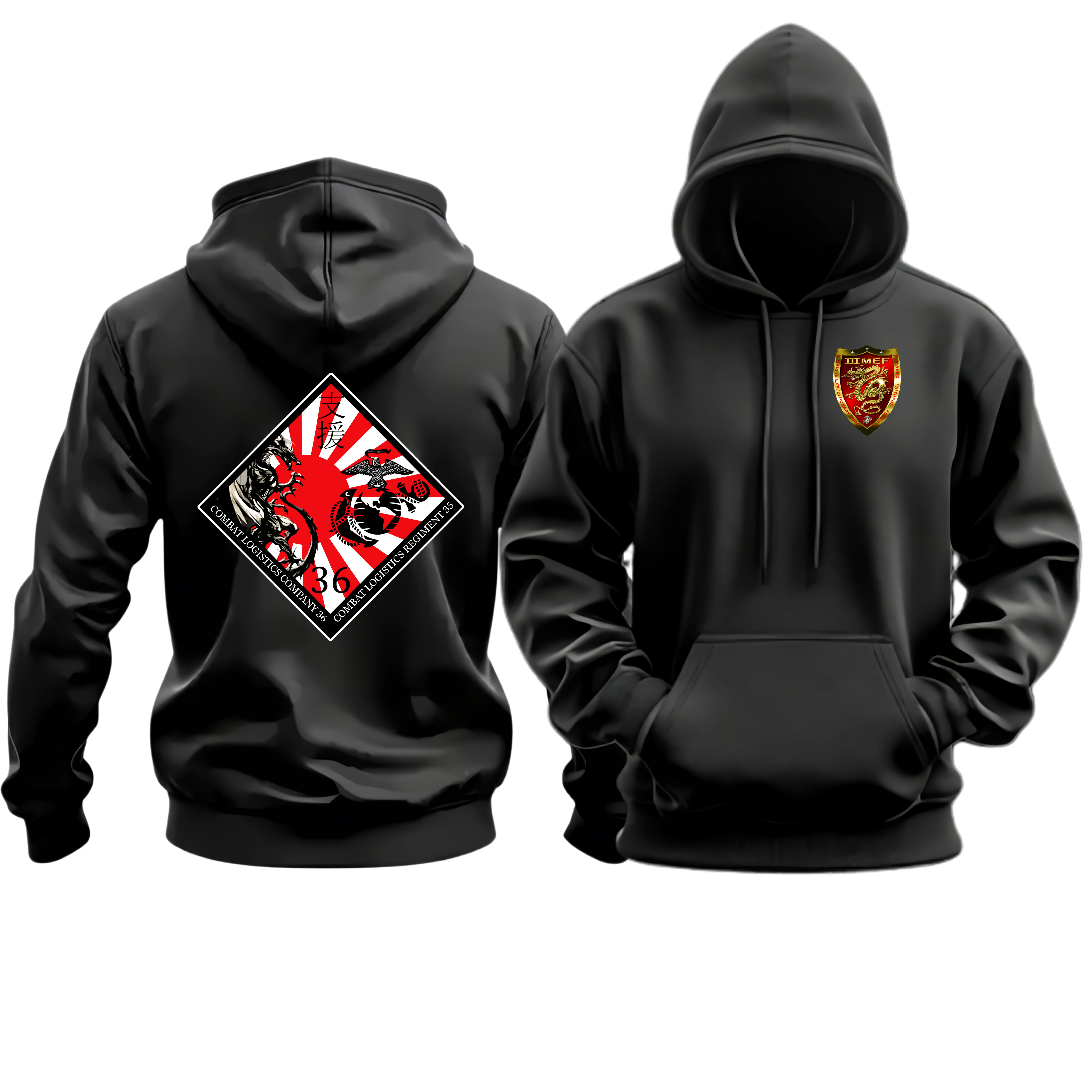 CLC-36 (Combat Logistics Company 36), III MEF, Marine Corps Hoodie