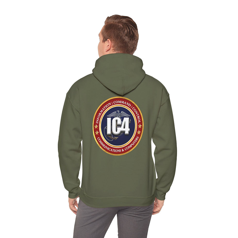 Thumbnail: IC4 (INFORMATION COMMAND, CONTROL, COMMS & COMPUTERS), DCI, MARINE CORPS HOODIE