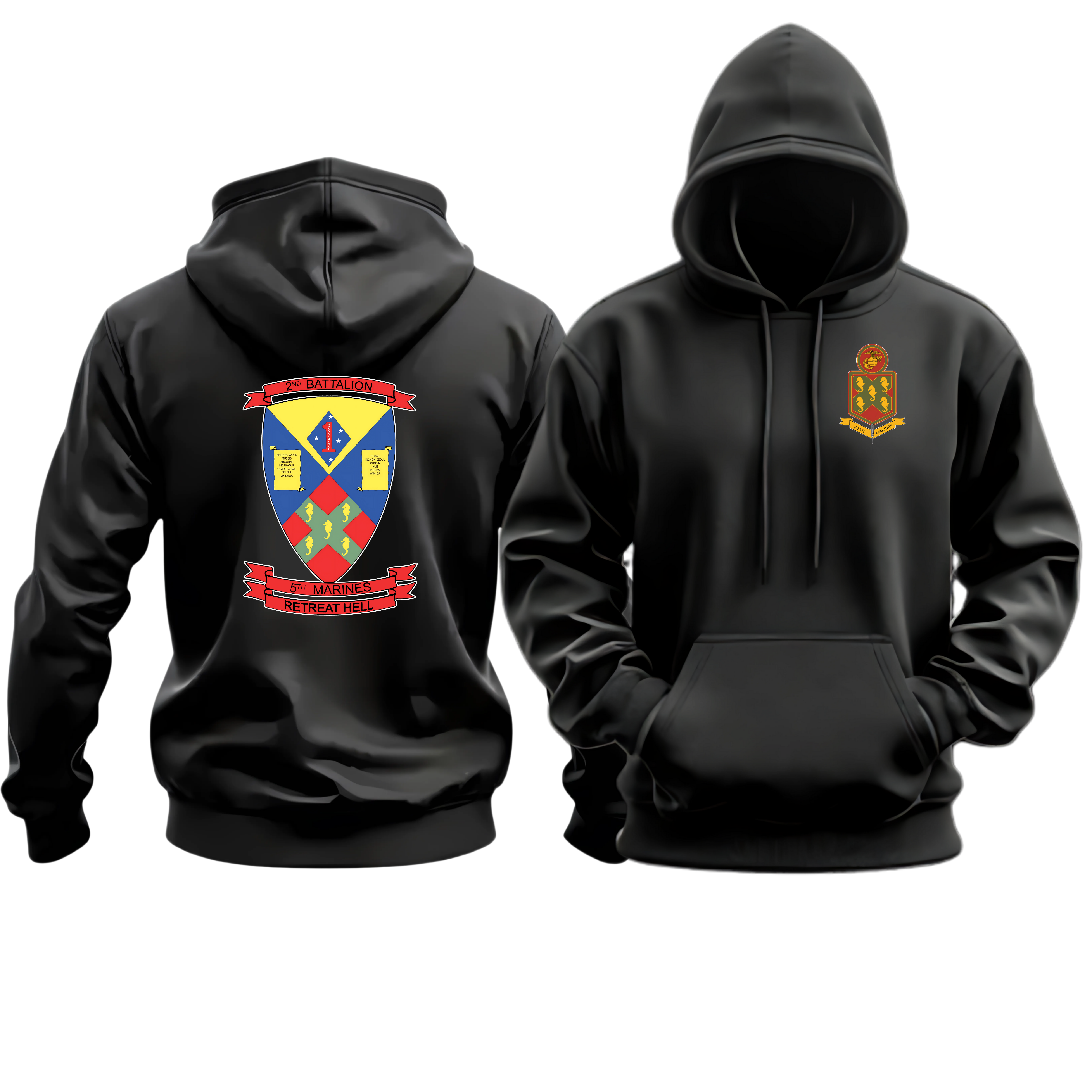 2/5 (2d Battalion 5th Marines/2d Bn 5th Mar), 5TH MAR REG, Marine Corps Hoodie