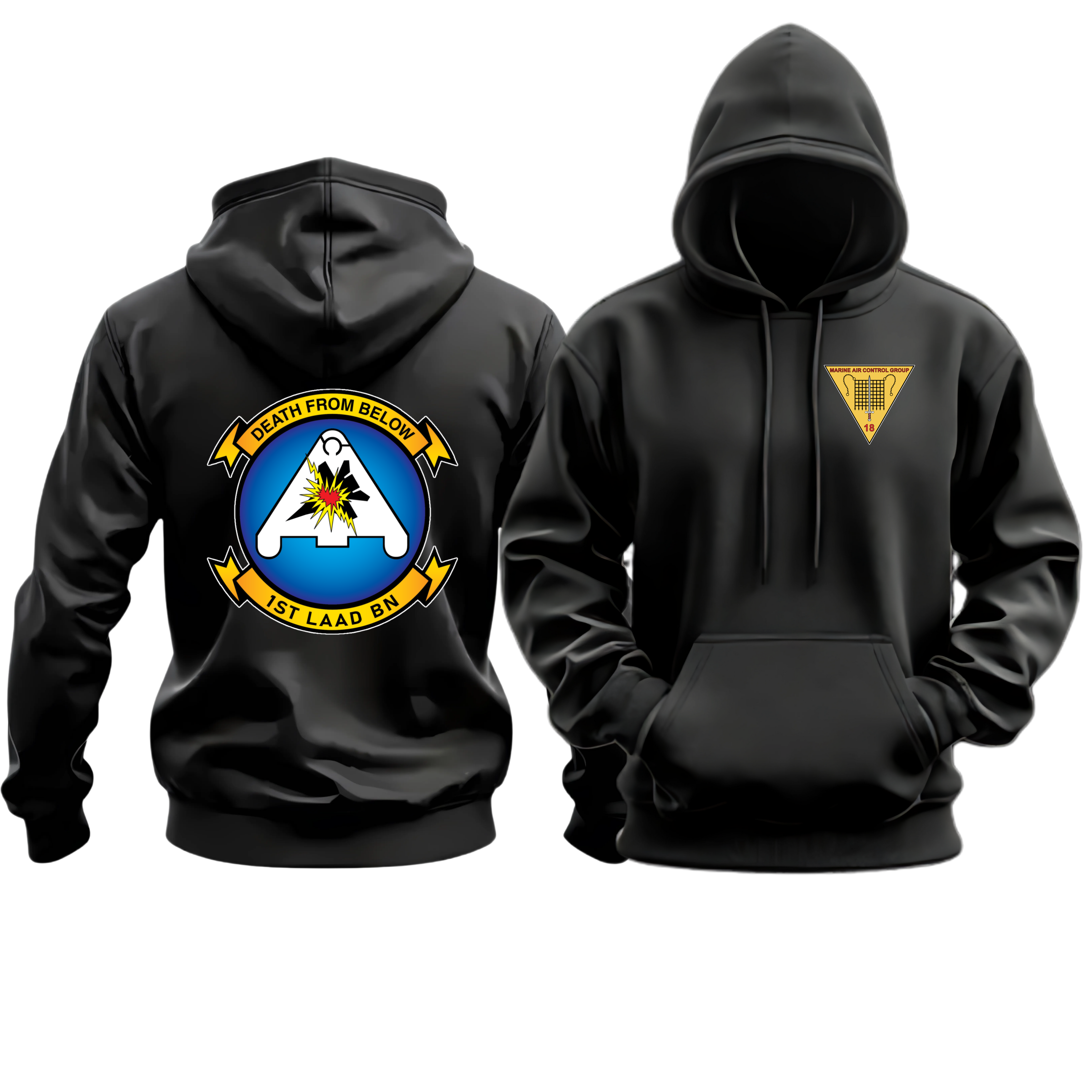 1ST LAAD BN (1ST LOW ALTITUDE AIR DEFENSE BN), MACG-18, MARINE CORPS HOODIE
